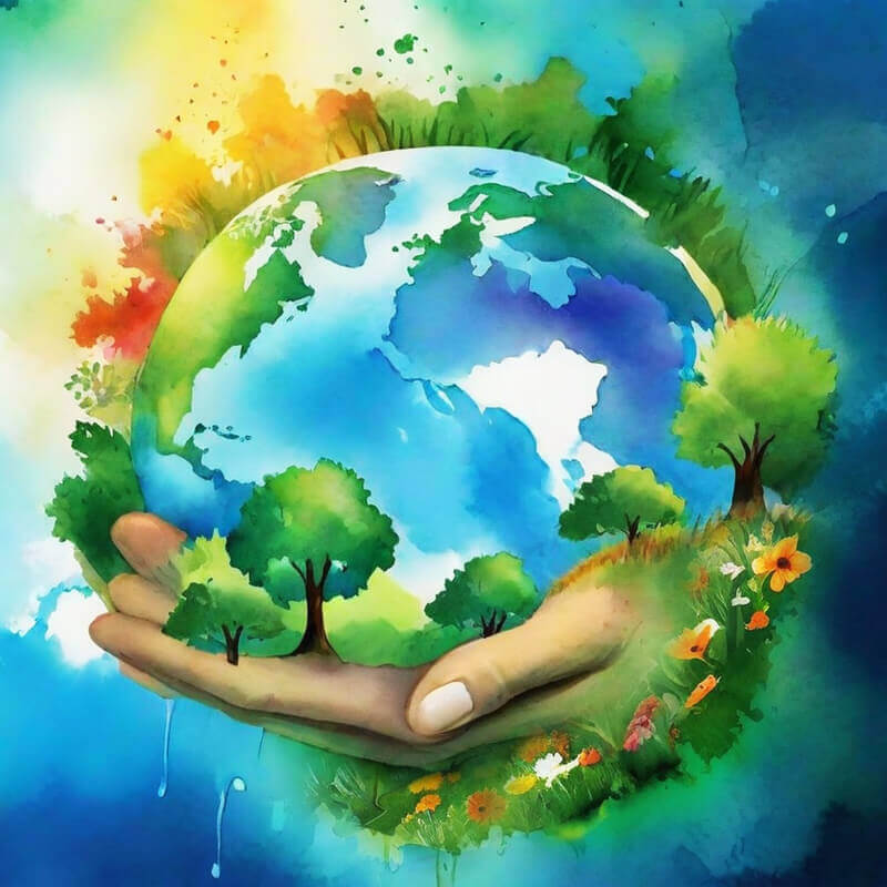 Earth Day Art: Watercolor Style