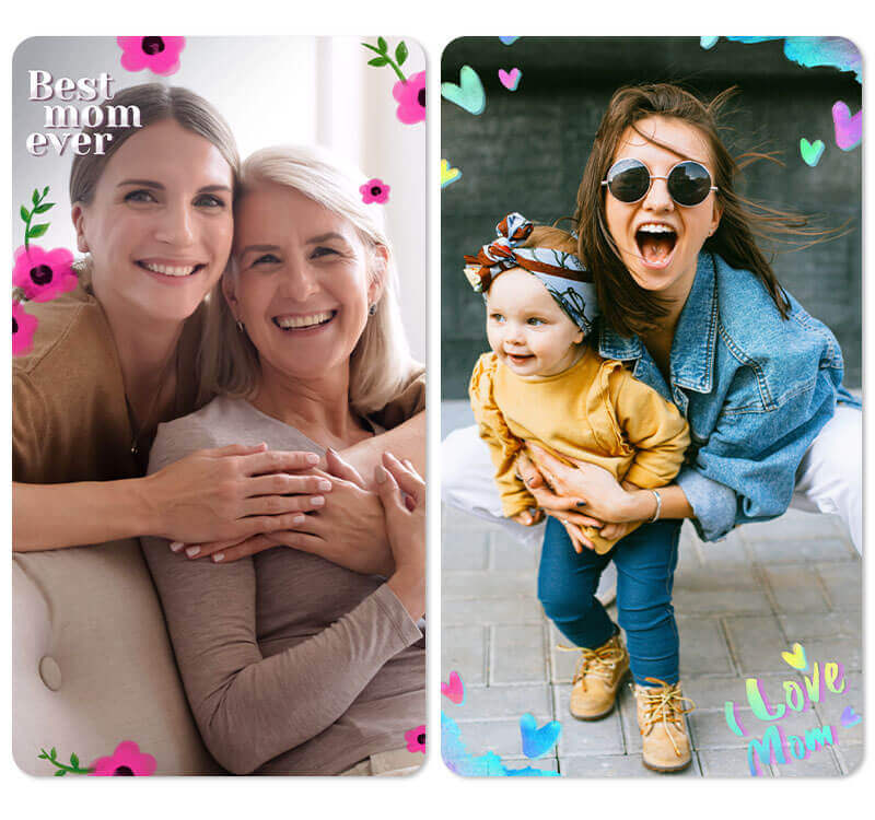 идеи фото ко Дню матери: попробуйте красивую рамку ко Дню матери на своих снимках