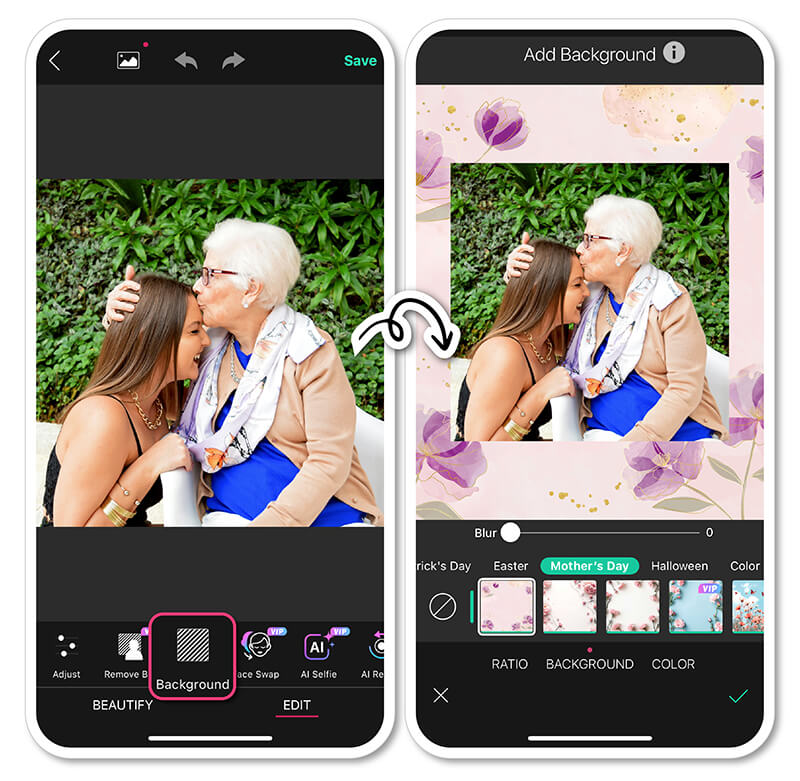 ยกระดับการแต่งรูปวันแม่ของคุณด้วยภาพพื้นหลังสุดตระการตา