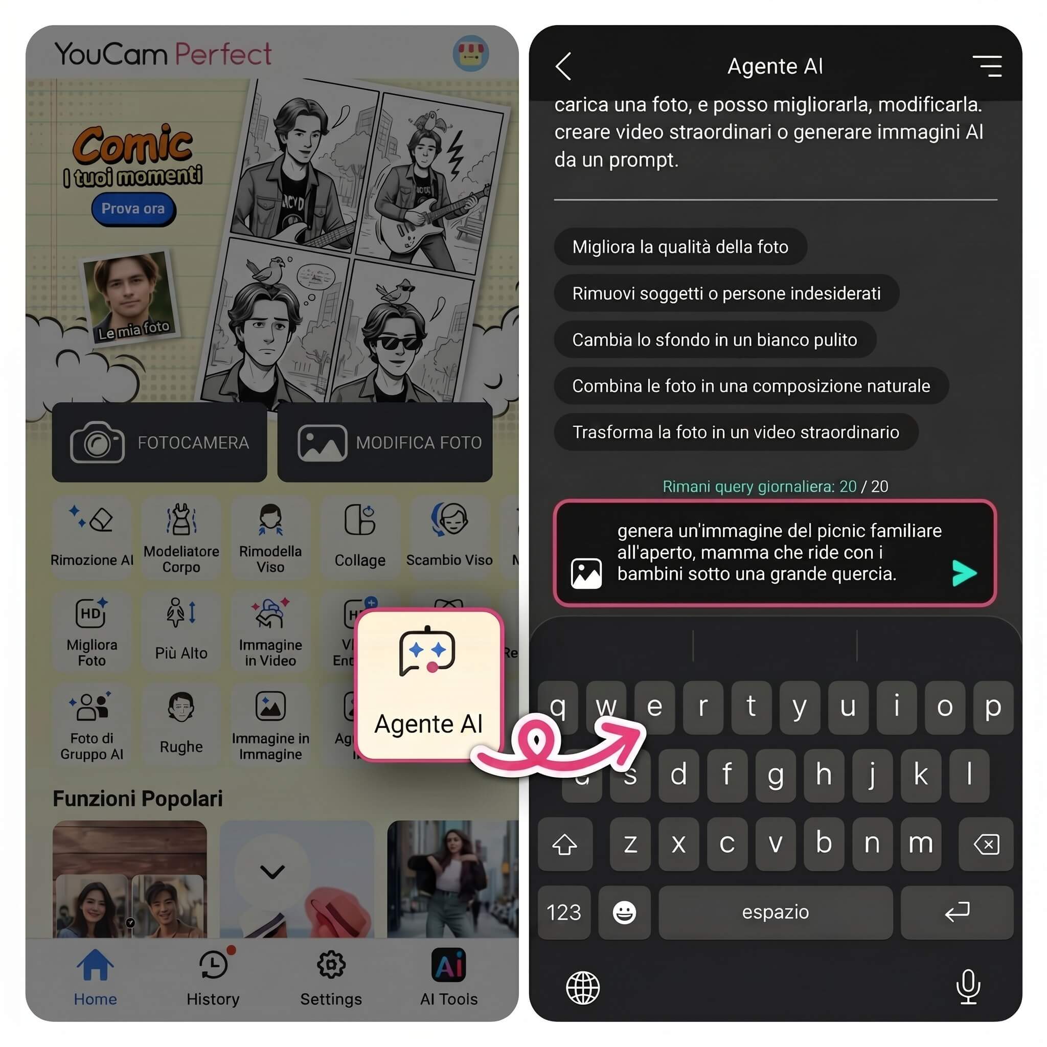 Come Generare Immagini per Festa della Mamma con l'Agente AI di YouCam Perfect