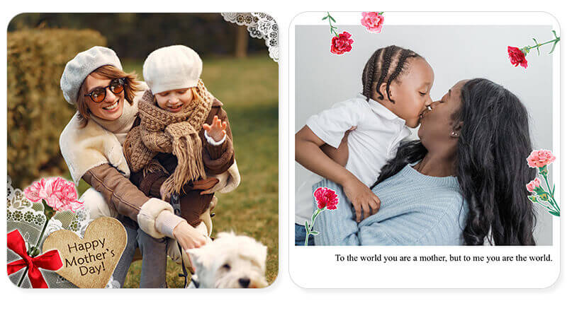 Cadre photo numérique pour la fête des mères