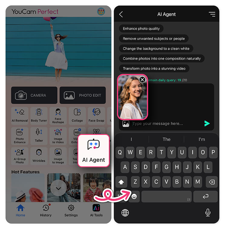 ChatGPT Alternative: YouCam Perfect AI Agent
