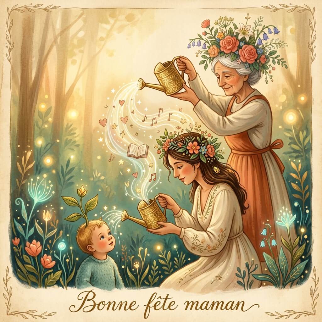 Carte fête des mères, image bonne fête maman