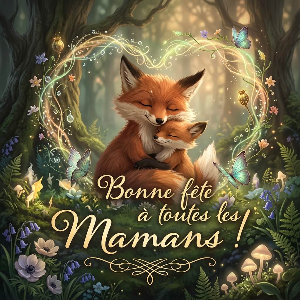 Carte fête des mères, bonne fête maman