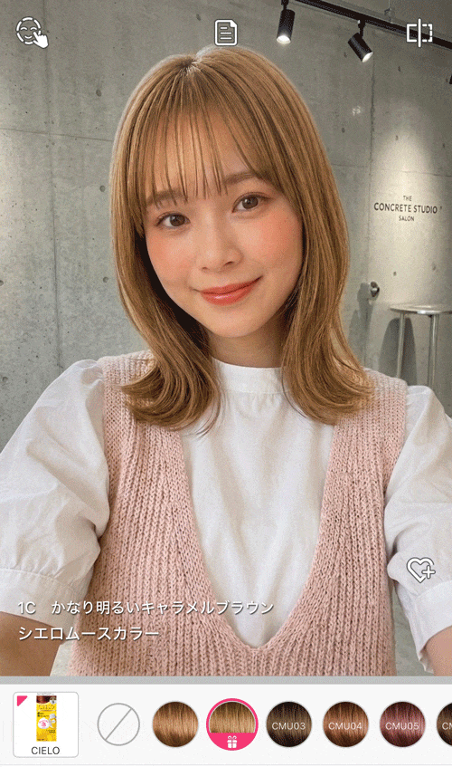 似合う髪色を事前にシミュレーションする