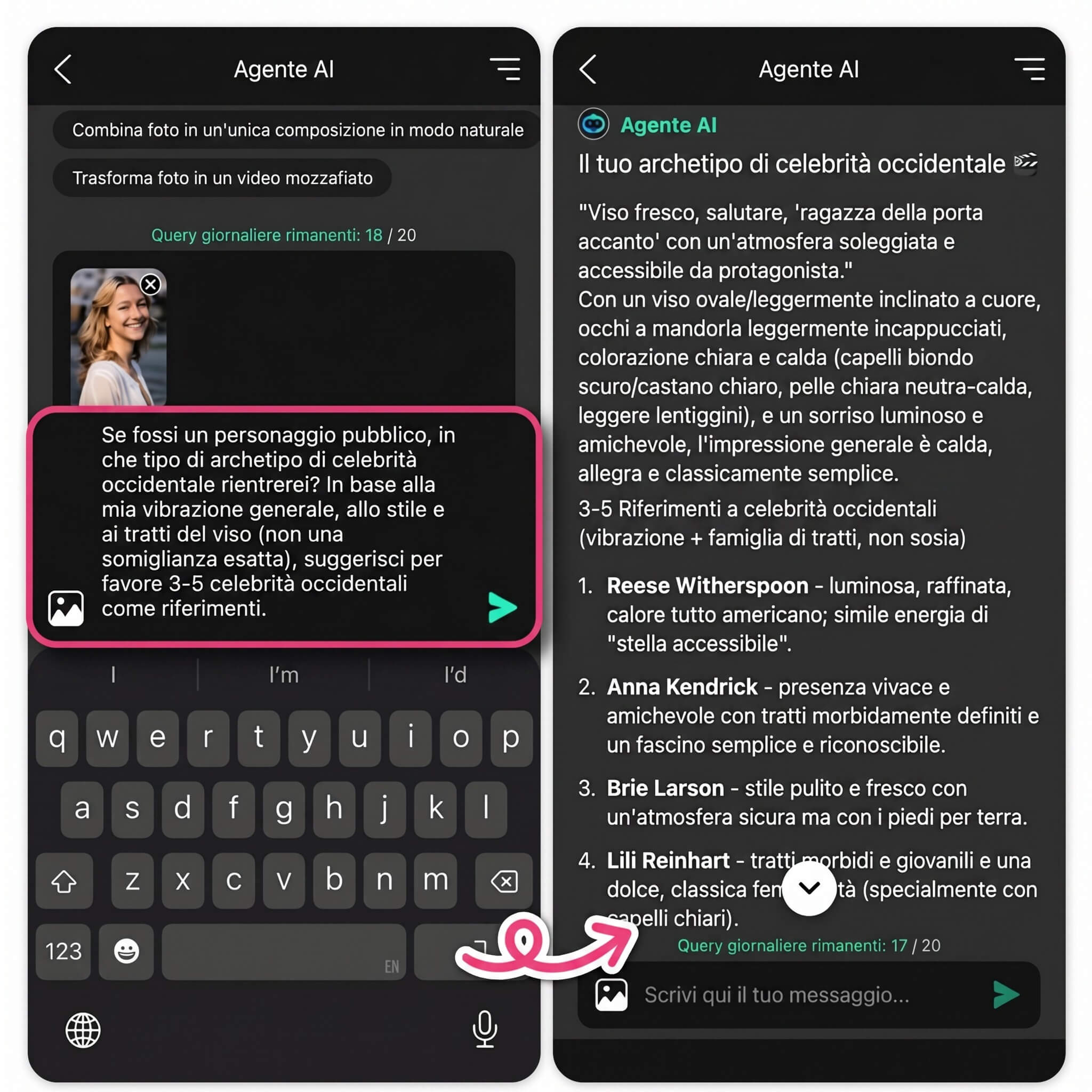 A Quale Celebrità Assomigli? Agente Ai di YouCam Perfect