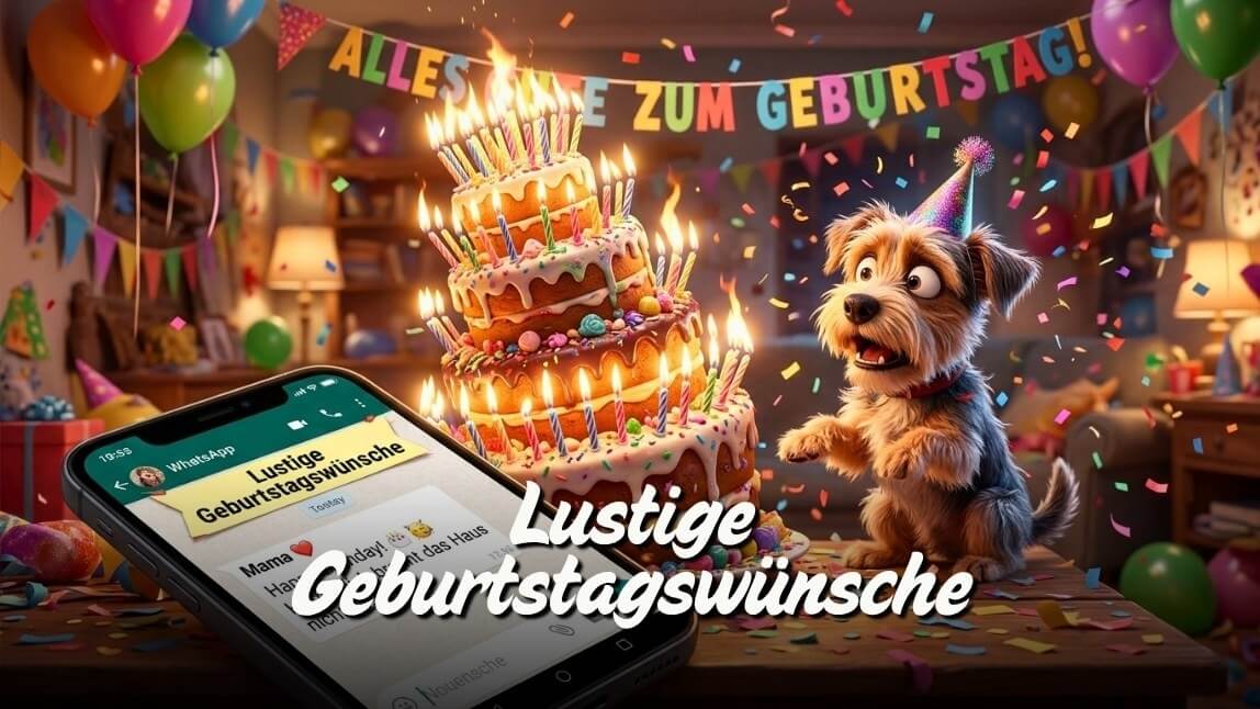 Lustige Geburtstagswünsche für WhatsApp: 60+ Witze