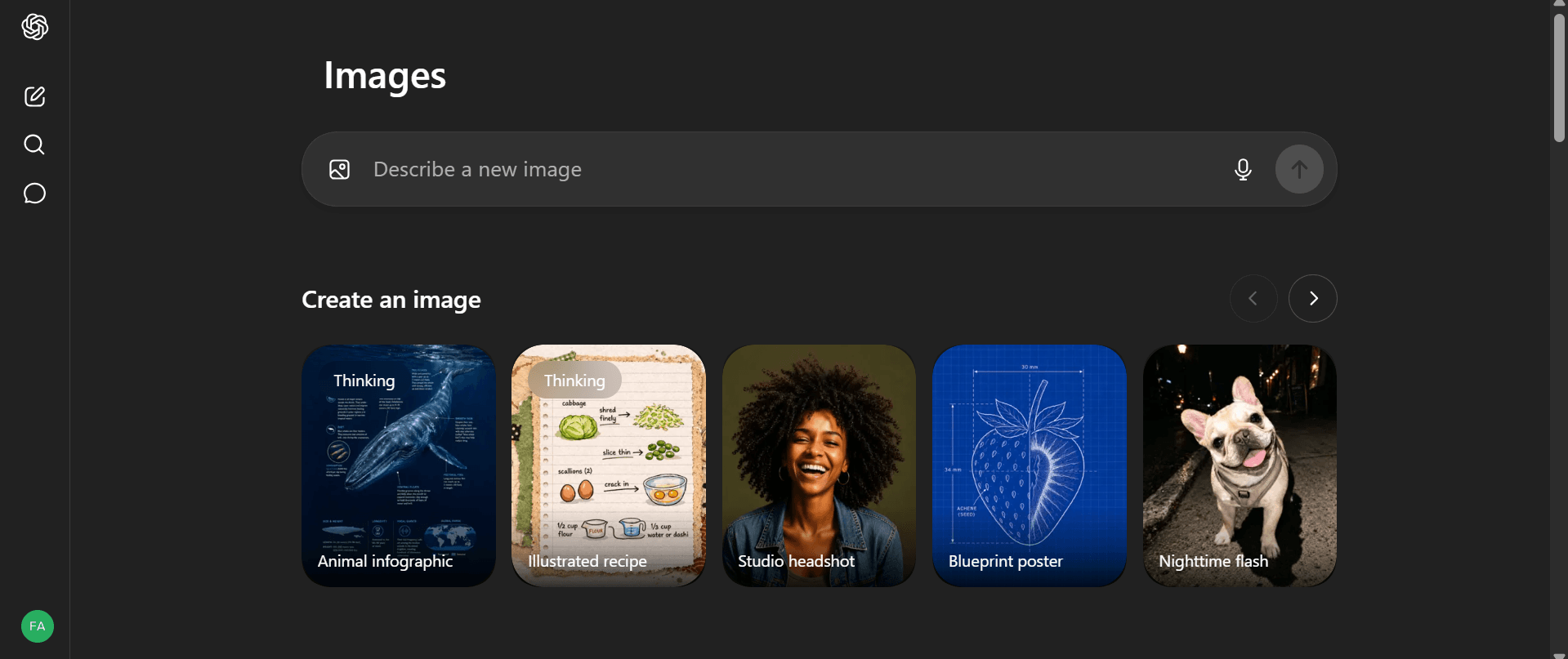 Interface do ChatGPT Images 2.0
