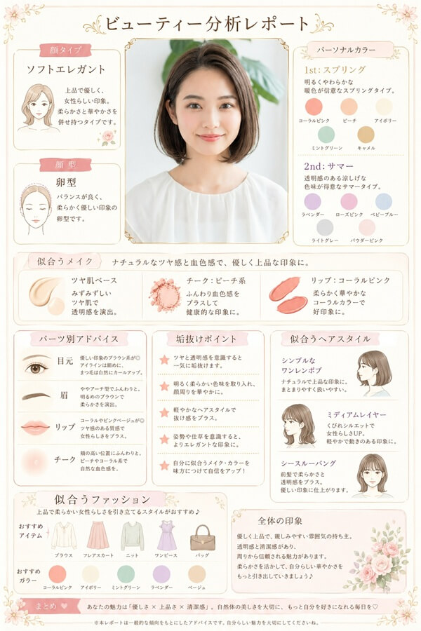 顔診断レポート