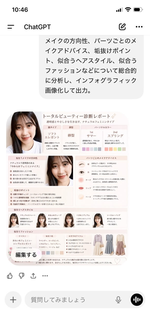 レポートが生成される