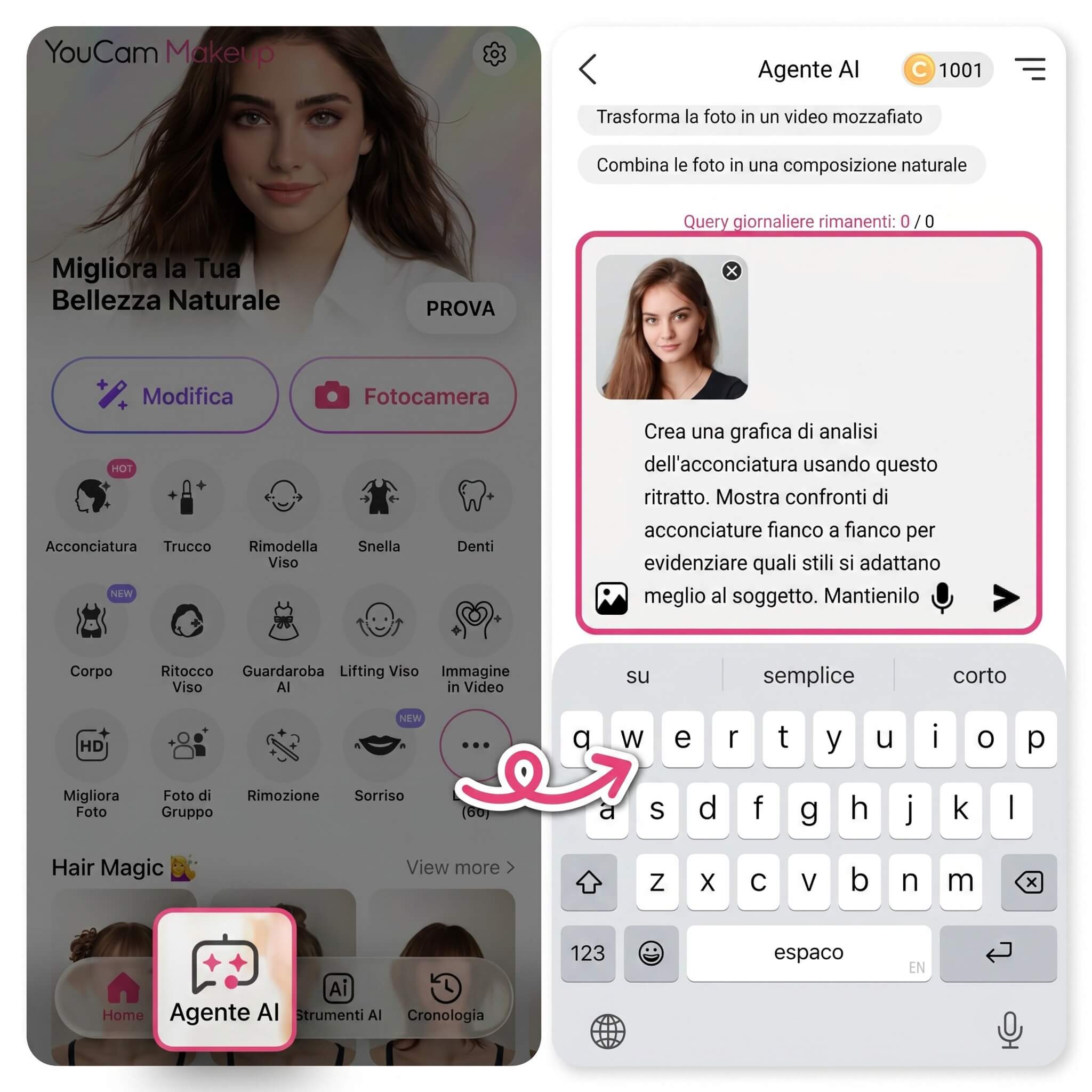 Analisi Acconciatura e Prove di Taglio Capelli con YouCam Makeup Analisi Acconciatura e Prove di Taglio Capelli con YouCam Makeup