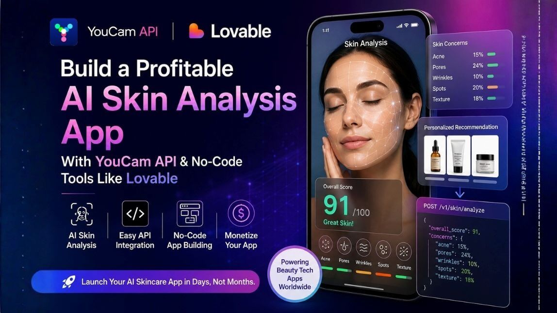 How to Build a Profitable AI Skin Analysis App Using YouCam Skin Analysis API + No-Code Tools