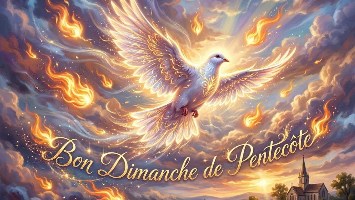 Images, cartes et citations Bon dimanche de Pentecôte 2026