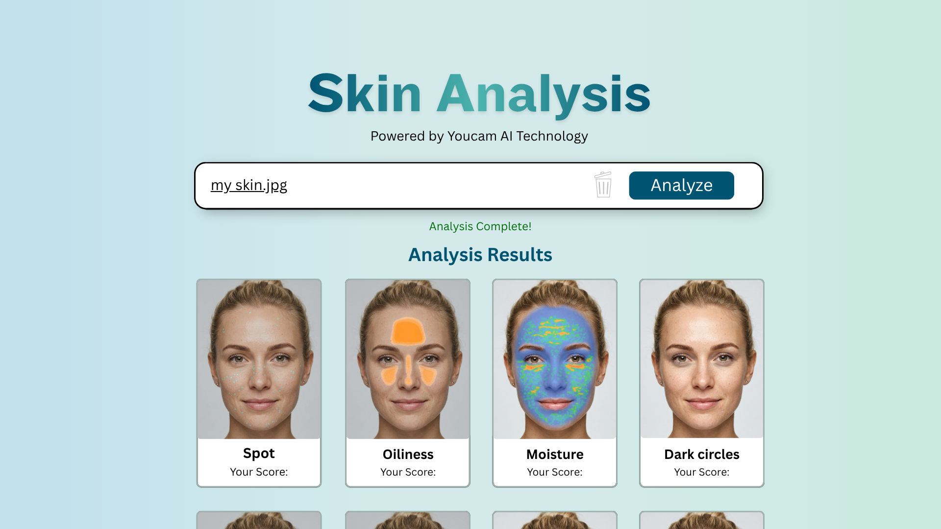 skin analysis website