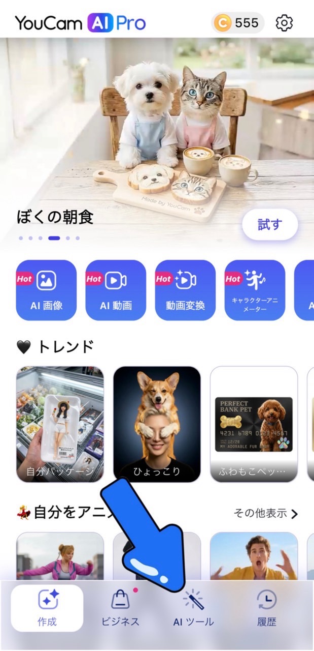 ステップ２：YouCam AI Proでイラストをデジタル化