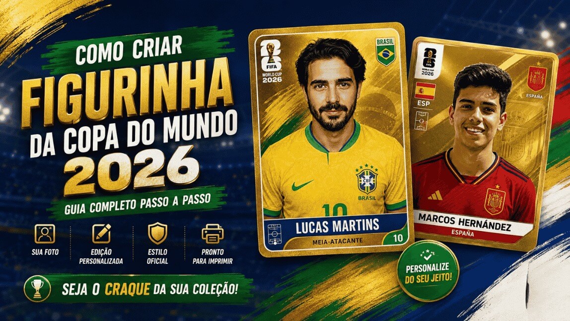 Montagem de antes e depois mostrando um homem transformado em jogador de futebol do Real Madrid e do Barcelona usando um aplicativo para criar foto com IA.