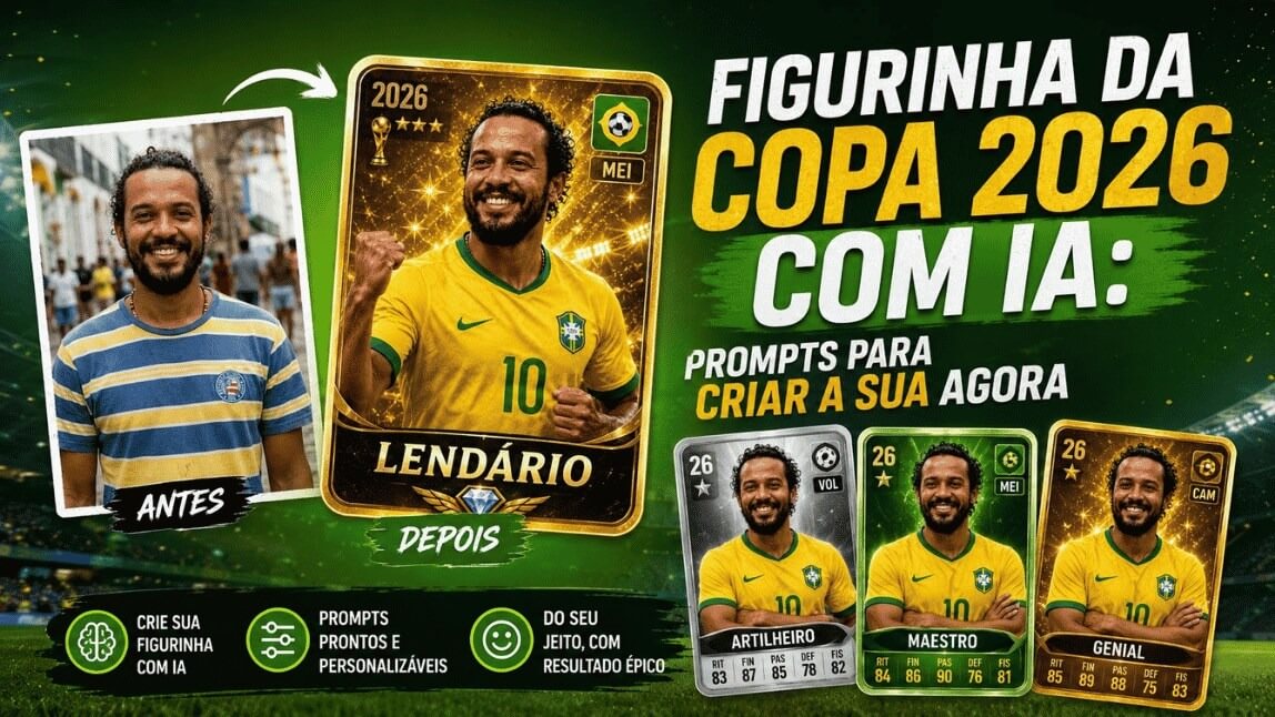 figurinha da copa 2026 criada com inteligência artificial no YouCam Online Editor