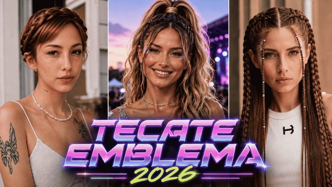 Mejores ideas de peinados para el Tecate Emblema Festival 2026