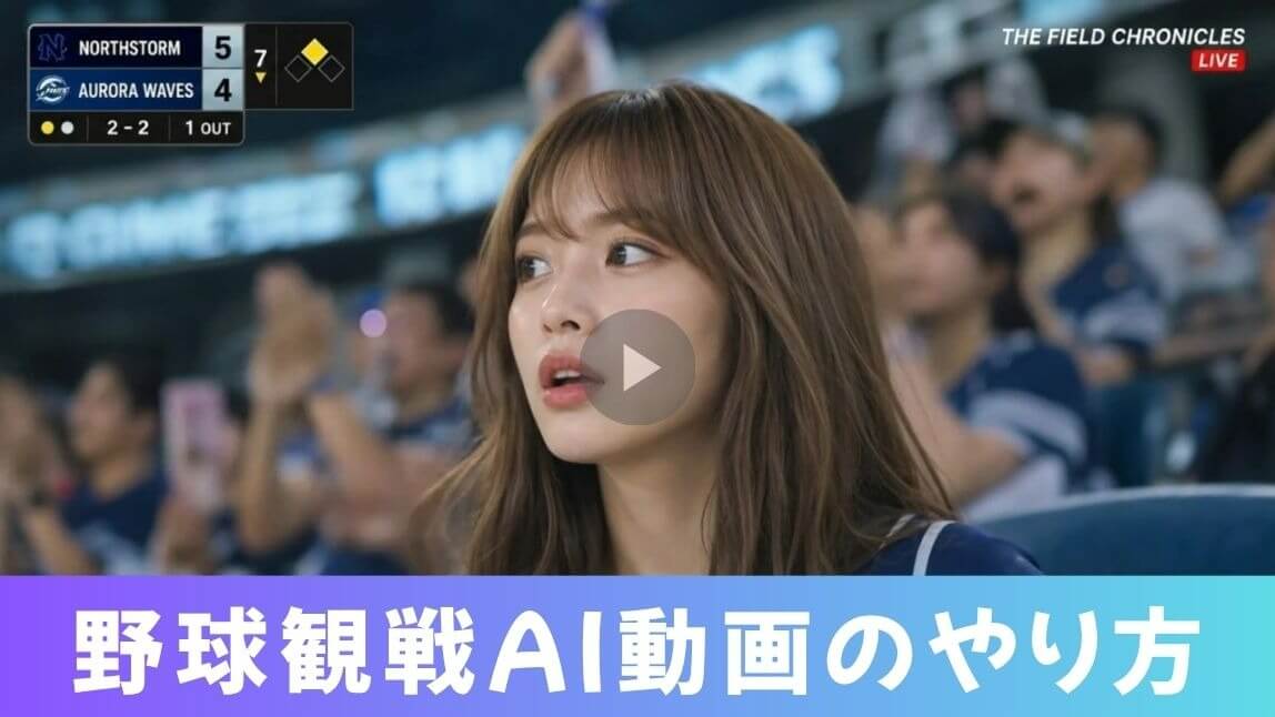 野球観戦AI動画