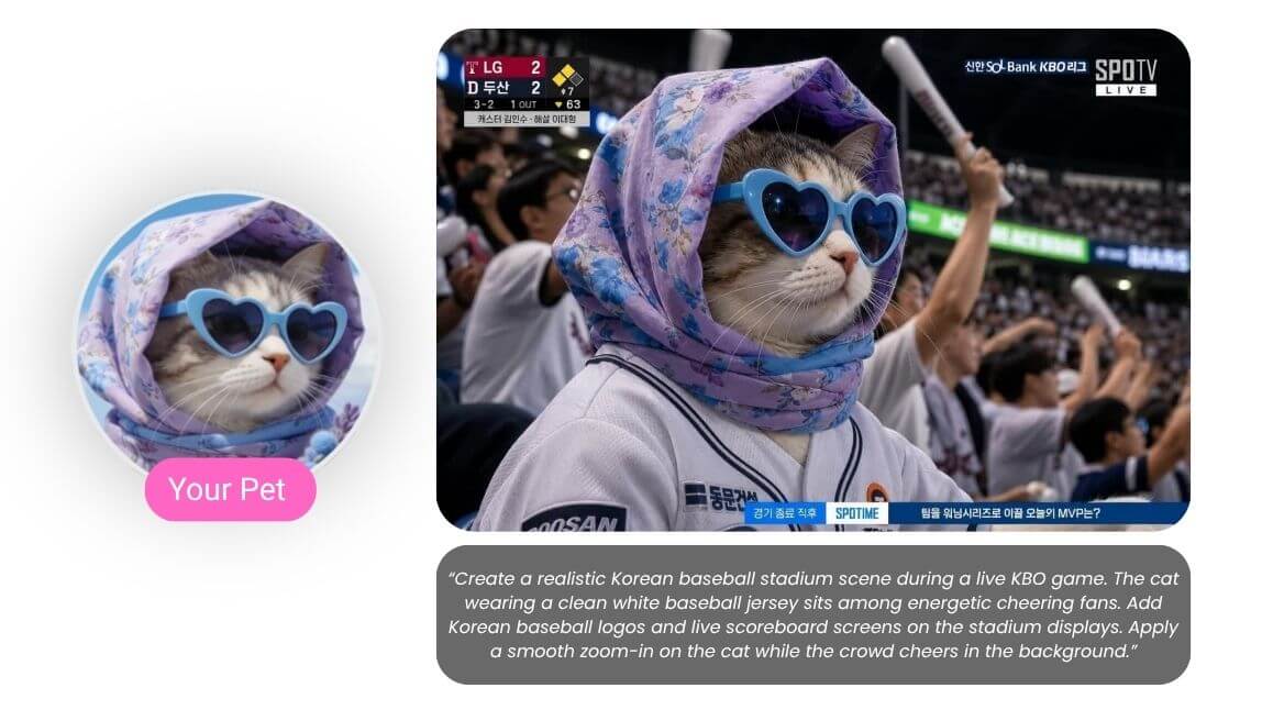 Pet Cam im Baseballstadion