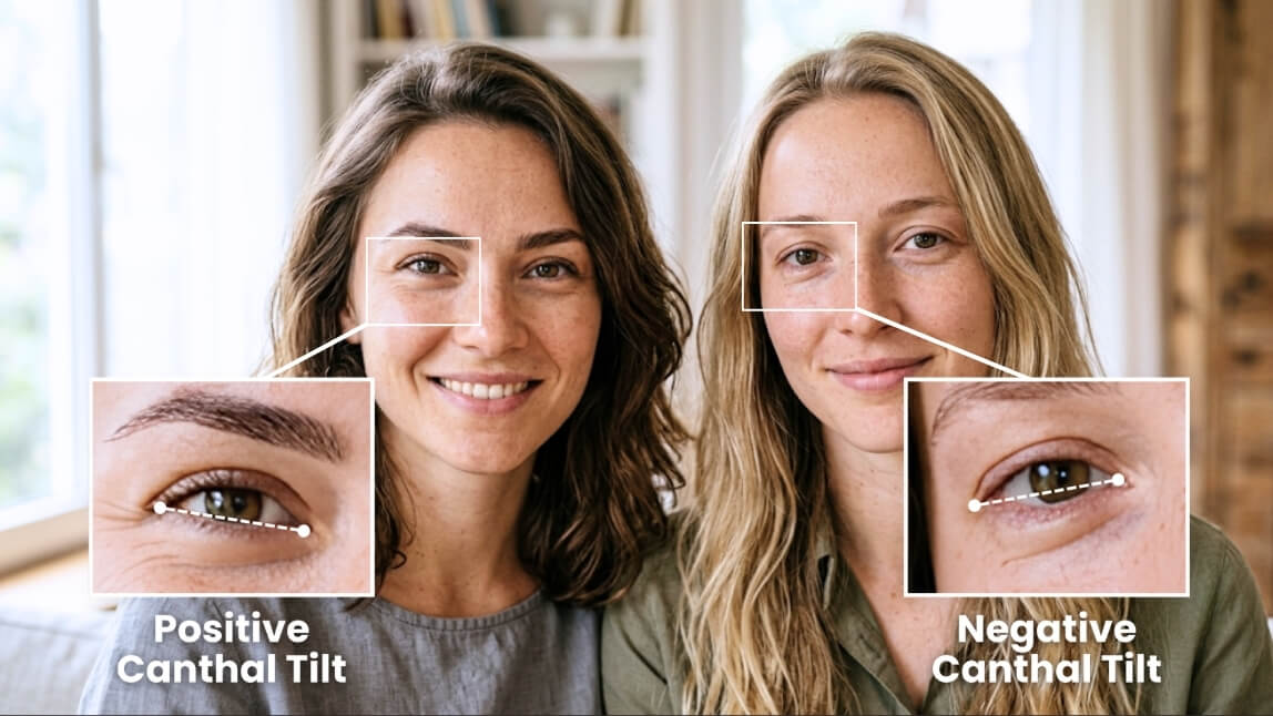 Positive vs Negative Canthal Tilt Positive vs Negative Canthal Tilt
