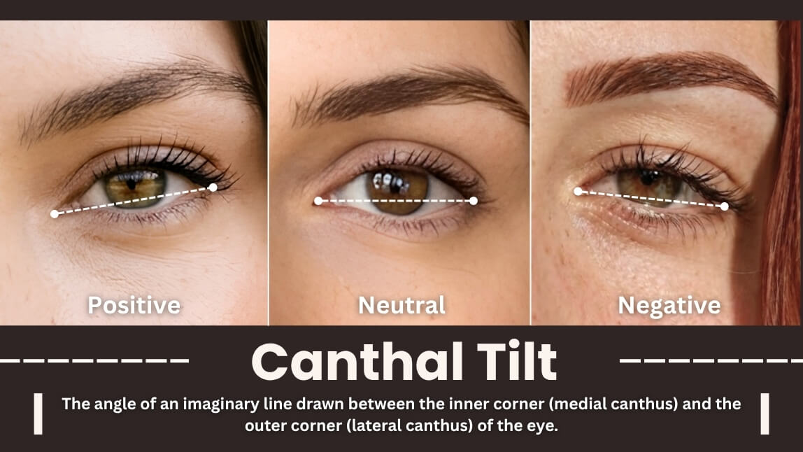 what is canthal tilt positive, neutral and negative canthal tilt