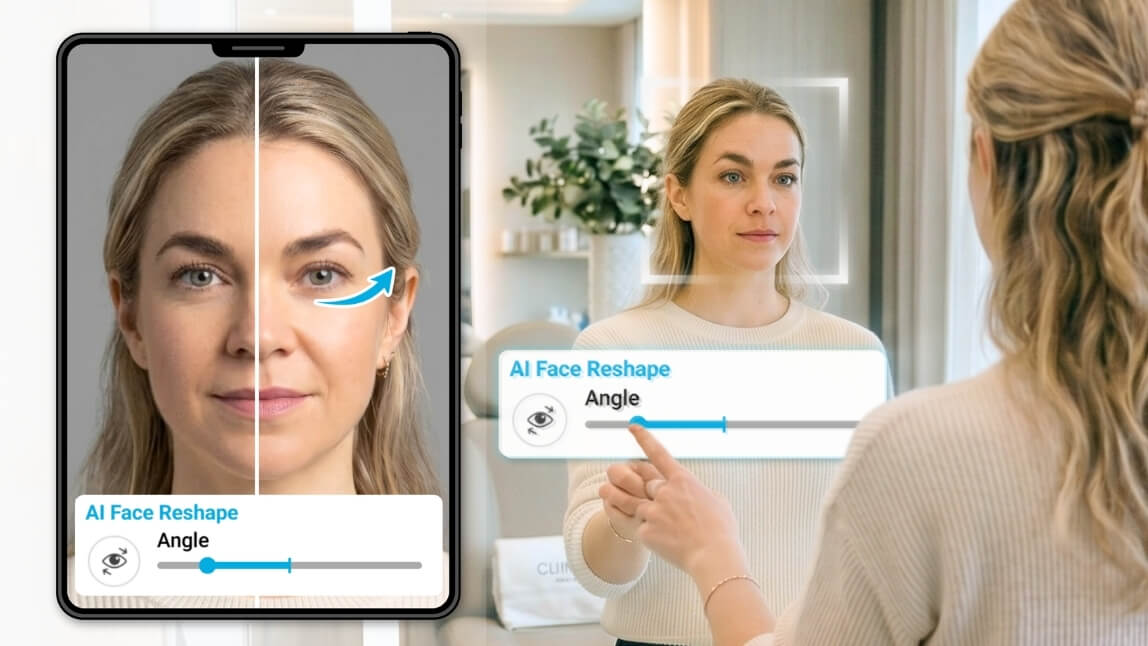 AI face reshape in store AI face reshape in store & on ipad