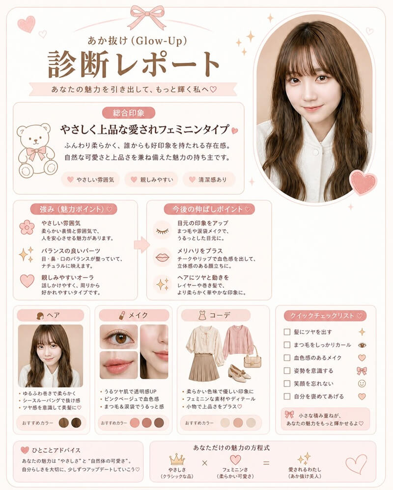 垢抜け診断レポート 垢抜け診断レポート