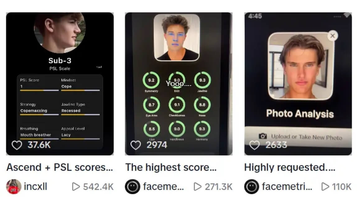 PSL rating filter on Tiktok PSL rating filter on Tiktok