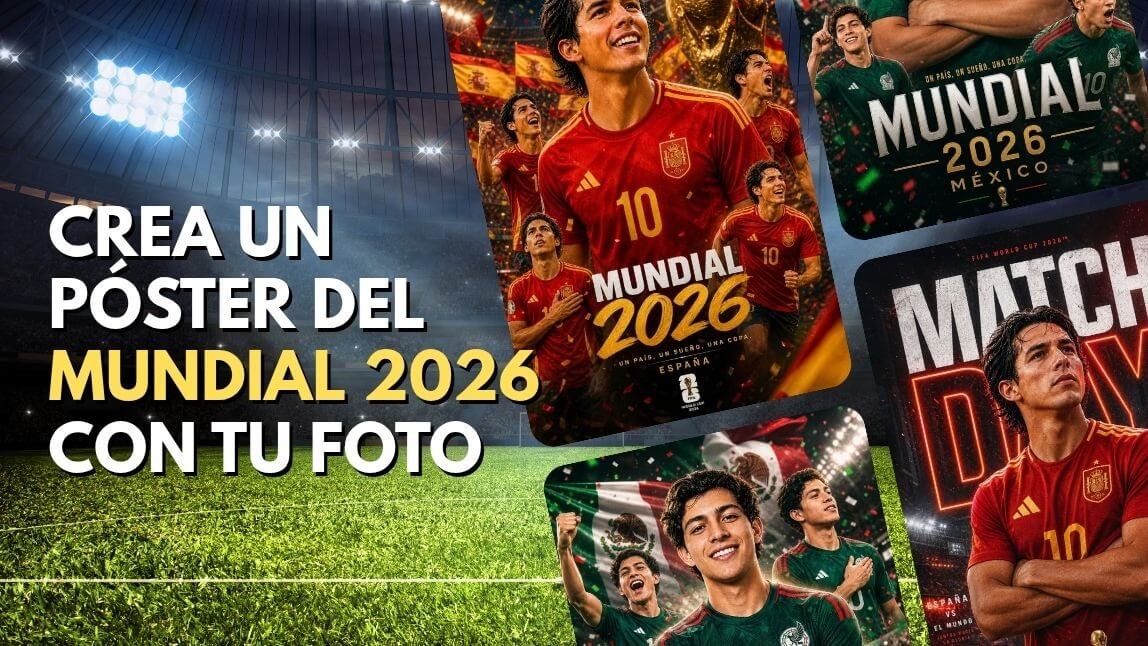 Cómo crear un póster del Mundial 2026 con tu foto: prompts de IA