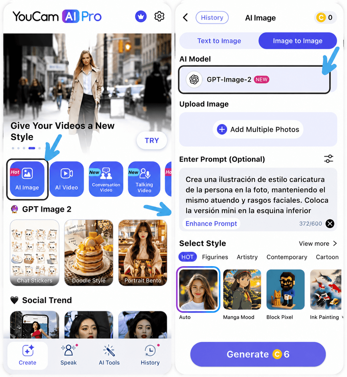 Crea trend Mini Yo con YouCam AI Pro