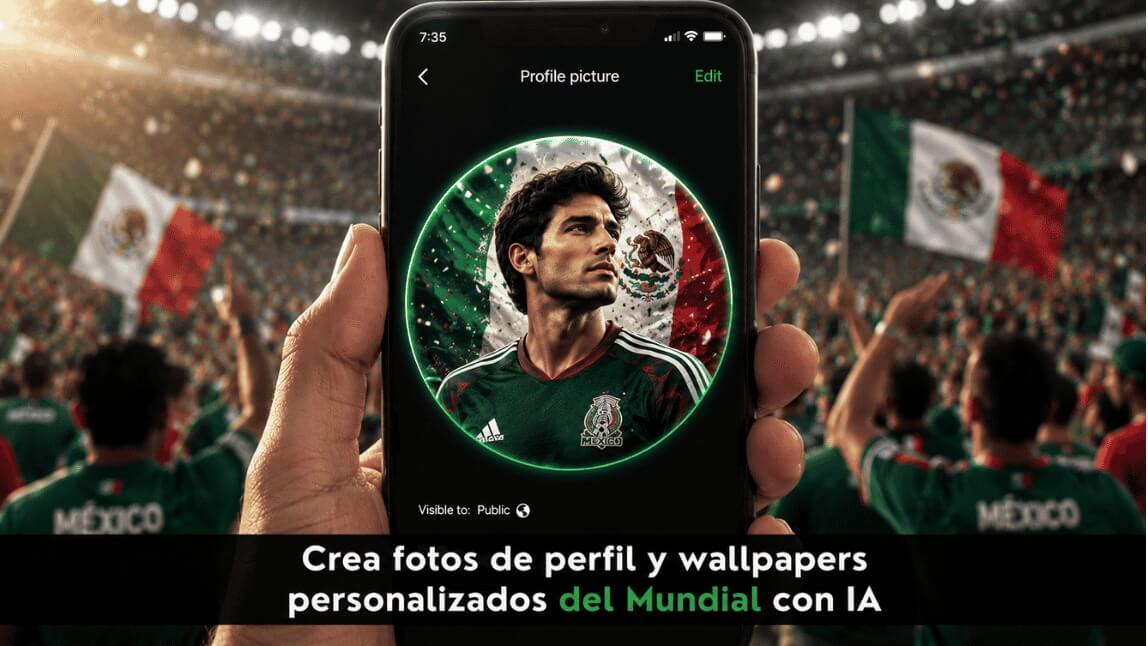 Cómo crear fotos de perfil y fondos de pantalla para el Mundial con IA