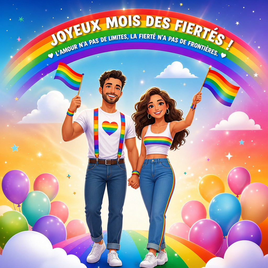 Image LGBT Mois des Fiertés arc en ciel