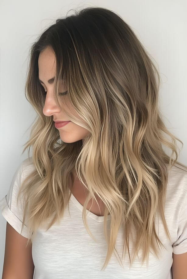 Lange Beach Waves als Sommerfrisur