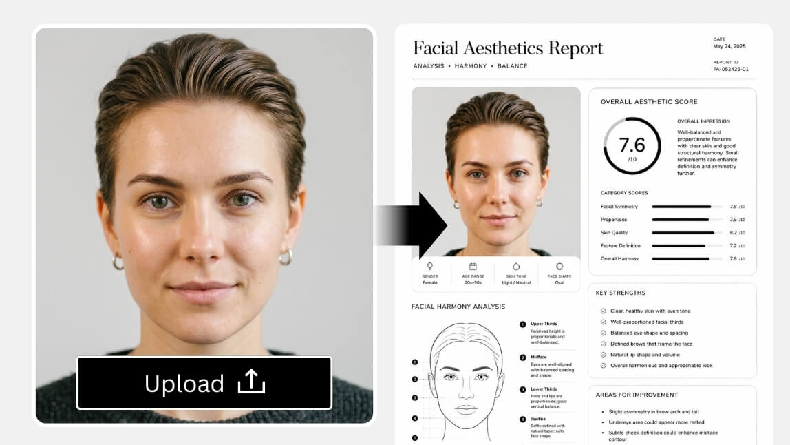 Chat GPT face analysis-woman-face report-detection