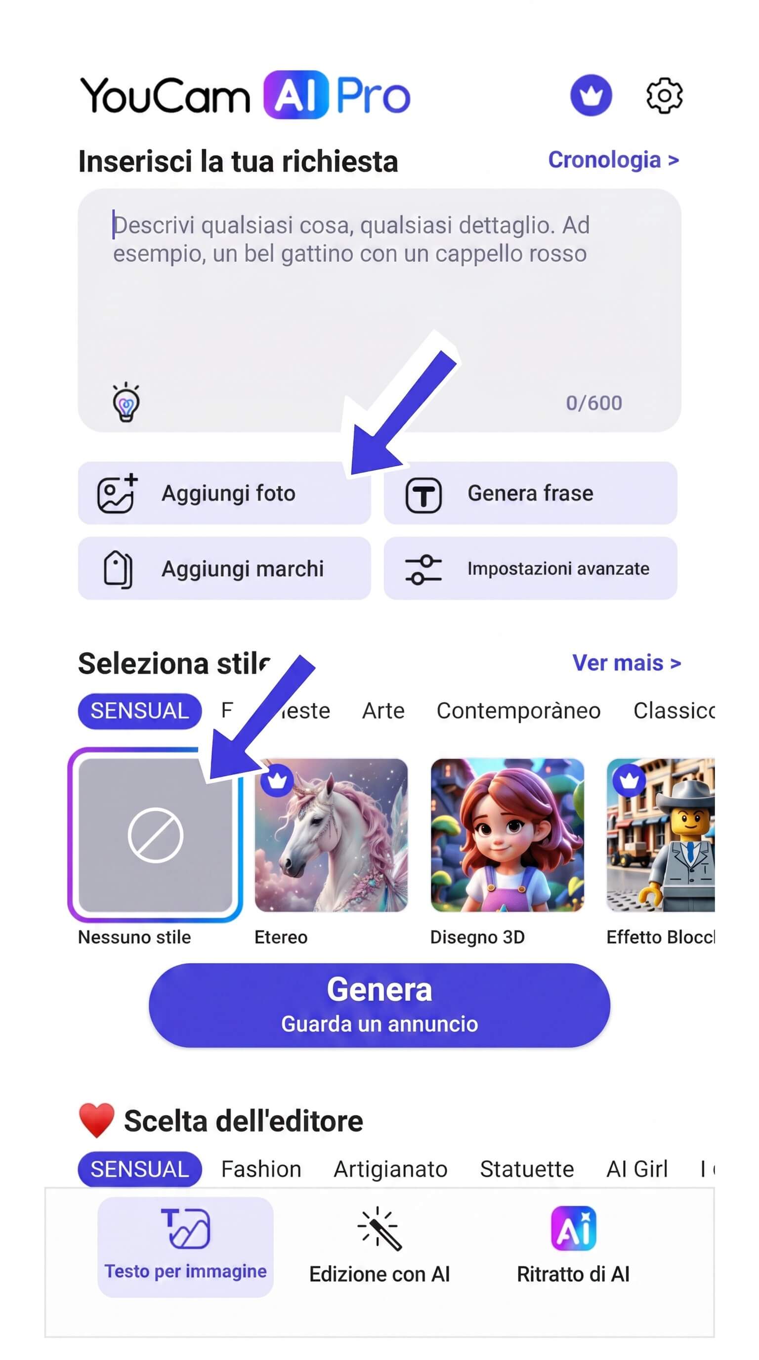 Scarica l'App per Creare Immagini con Intelligenza Artificiale YouCam AI Pro Scarica l'App per Creare Immagini con Intelligenza Artificiale YouCam AI Pro