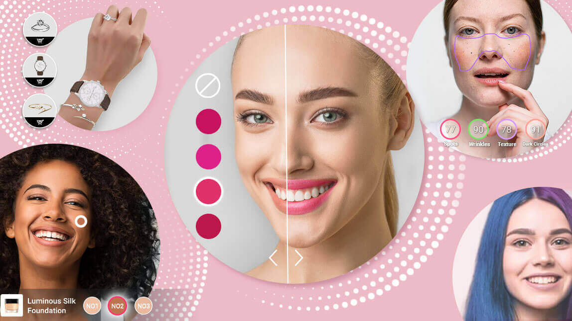 Tecnología de belleza con IA y realidad aumentada para experiencias de compra personalizadas Tecnología de belleza con IA y realidad aumentada para experiencias de compra personalizadas