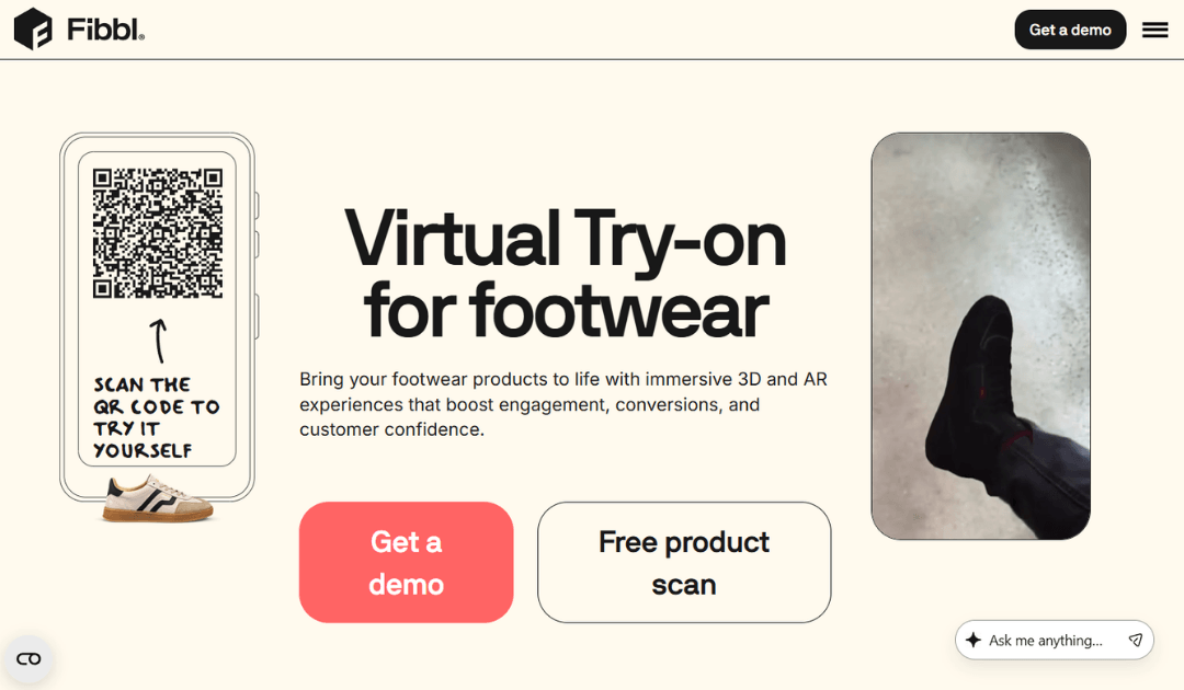 Fibbl AR Shoes Virtual Try-On