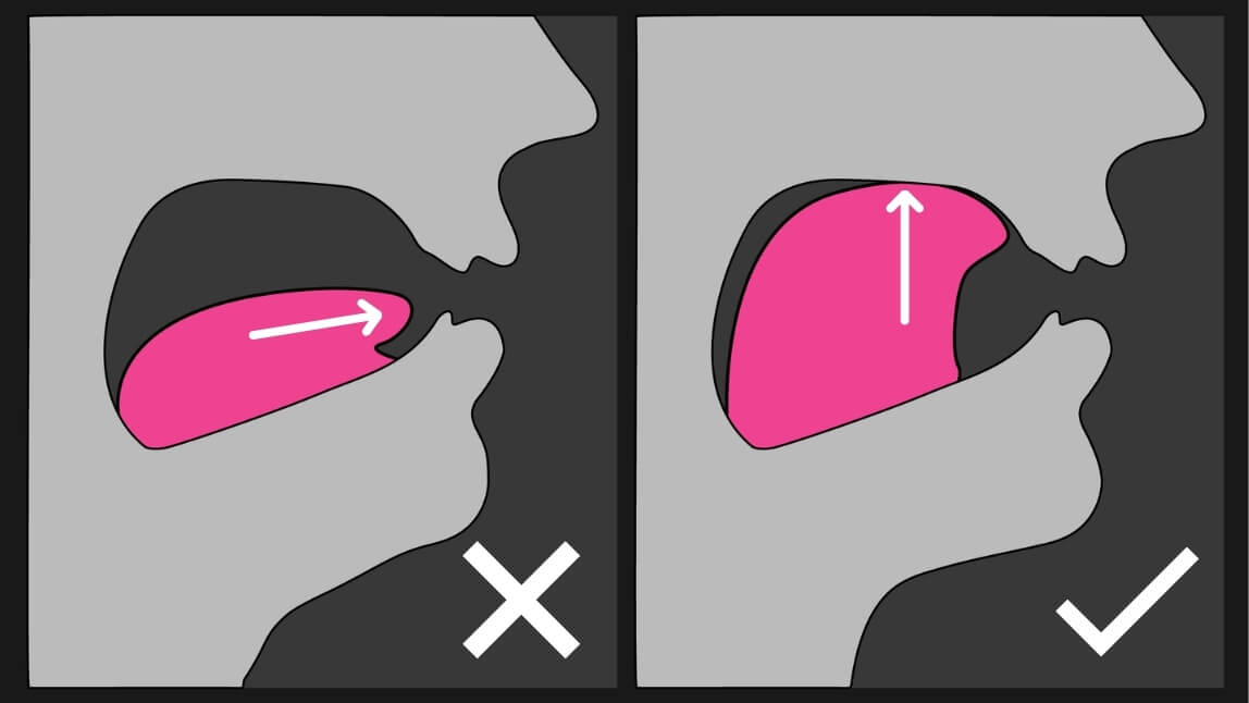 mewing tongue position