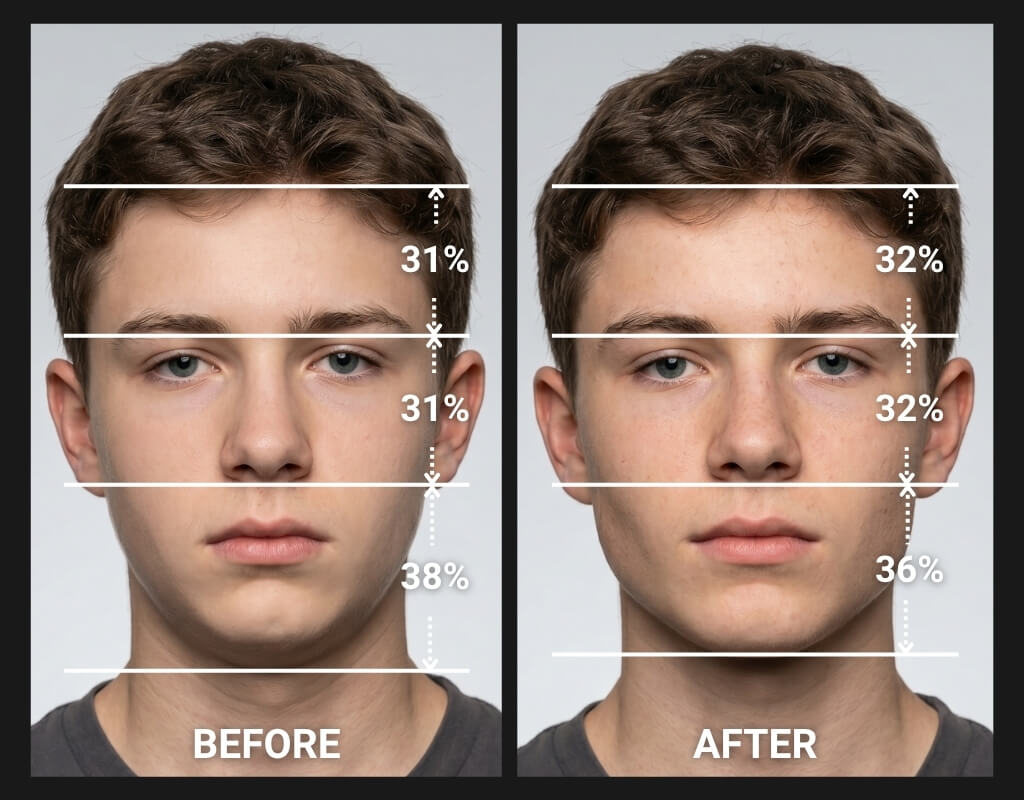 Before-and -after-image-of-teenager-doing-mewing