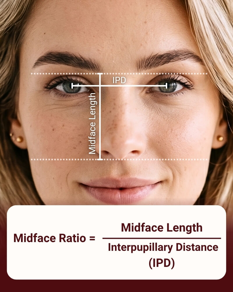 calculation for midface for ratio
