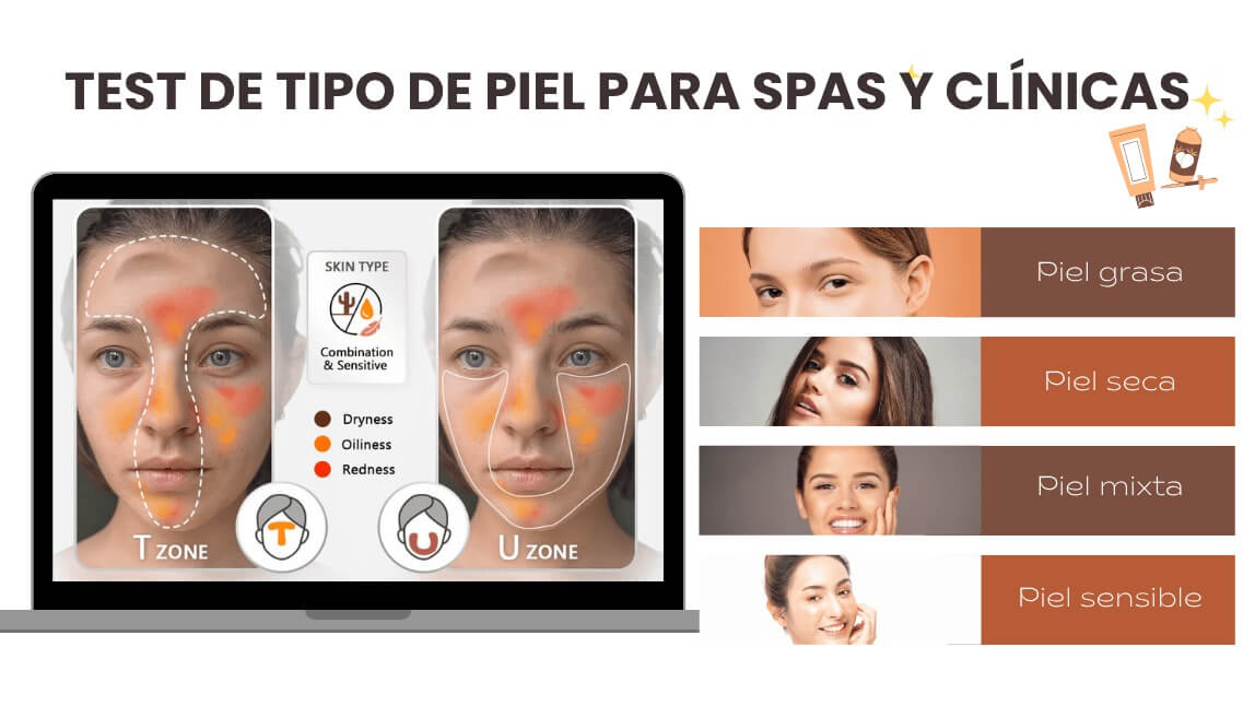 Test de tipo de piel con IA para análisis facial en spas y clínicas