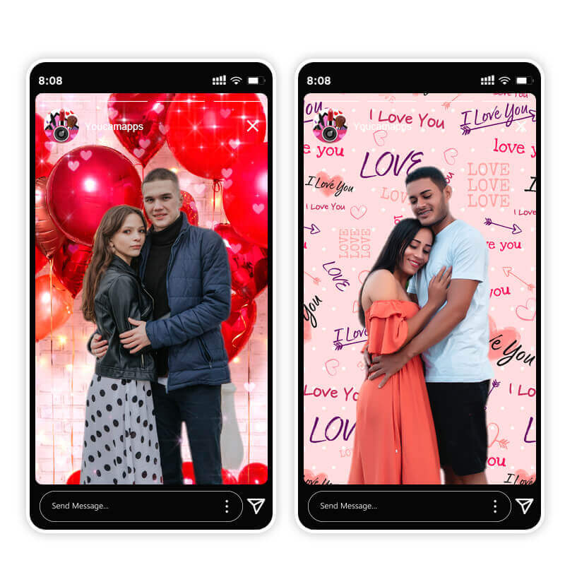 Adicione um fundo romântico às suas fotos para o Dia dos Namorados 2026. Como colocar fundo romântico nas fotos de casal para o Dia dos Namorados 2026.