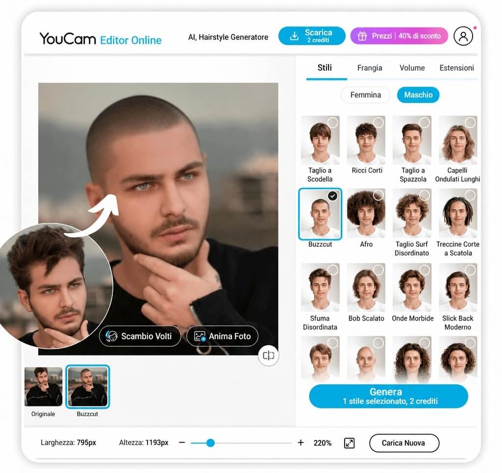 Prova il Filtro Buzz Cut Online con il Simulatore Taglio Capelli Online Gratis Prova il Filtro Buzz Cut Online con il Simulatore Taglio Capelli Online Gratis