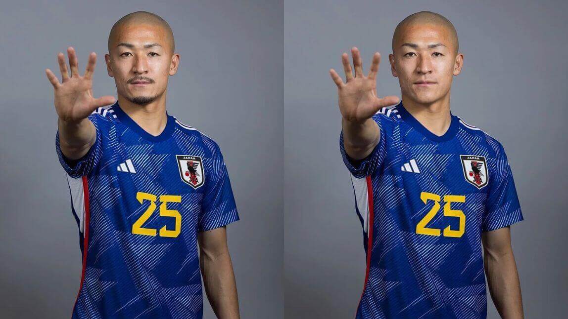 前田大然のヒゲを消してみた 前田大然のヒゲを消してみた