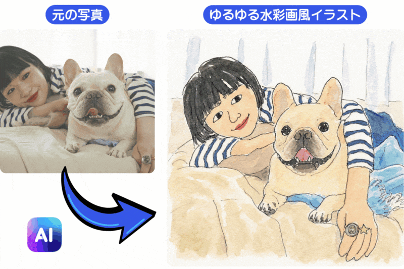 アプリで犬の写真をイラスト化してみた アプリで犬の写真をイラスト化してみた