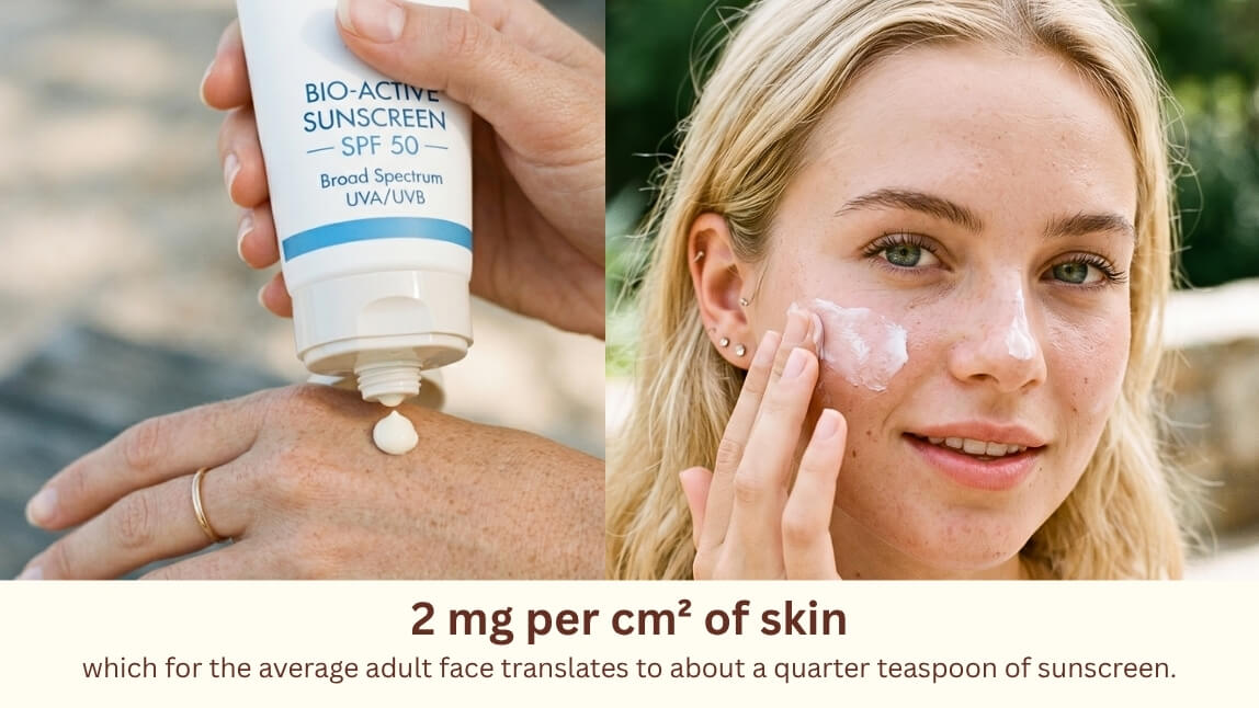 sunscreen correct application