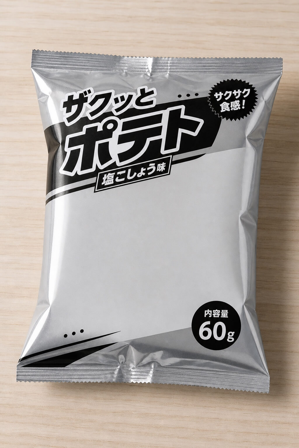 白黒パッケージのポテチ 白黒パッケージのポテチ