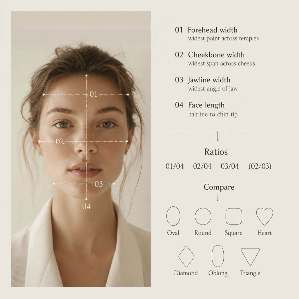Face analysis result: compare with popular face shapes Face analysis result: compare with popular face shapes