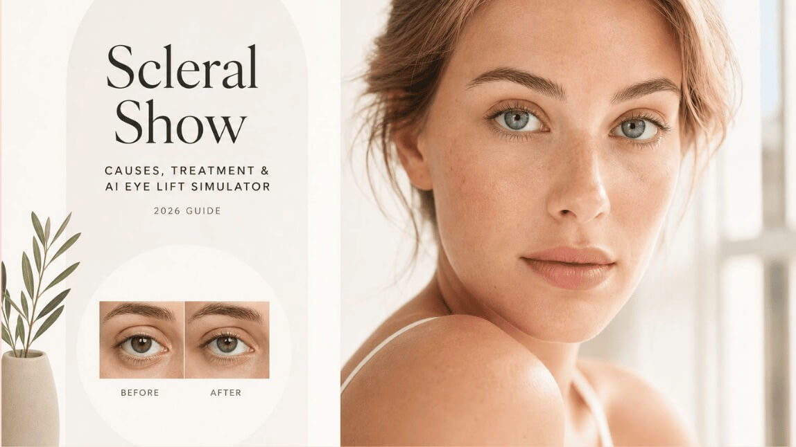 Scleral Show: Causes, Treatment & AI Eye Lift Simulator (2026 Guide)